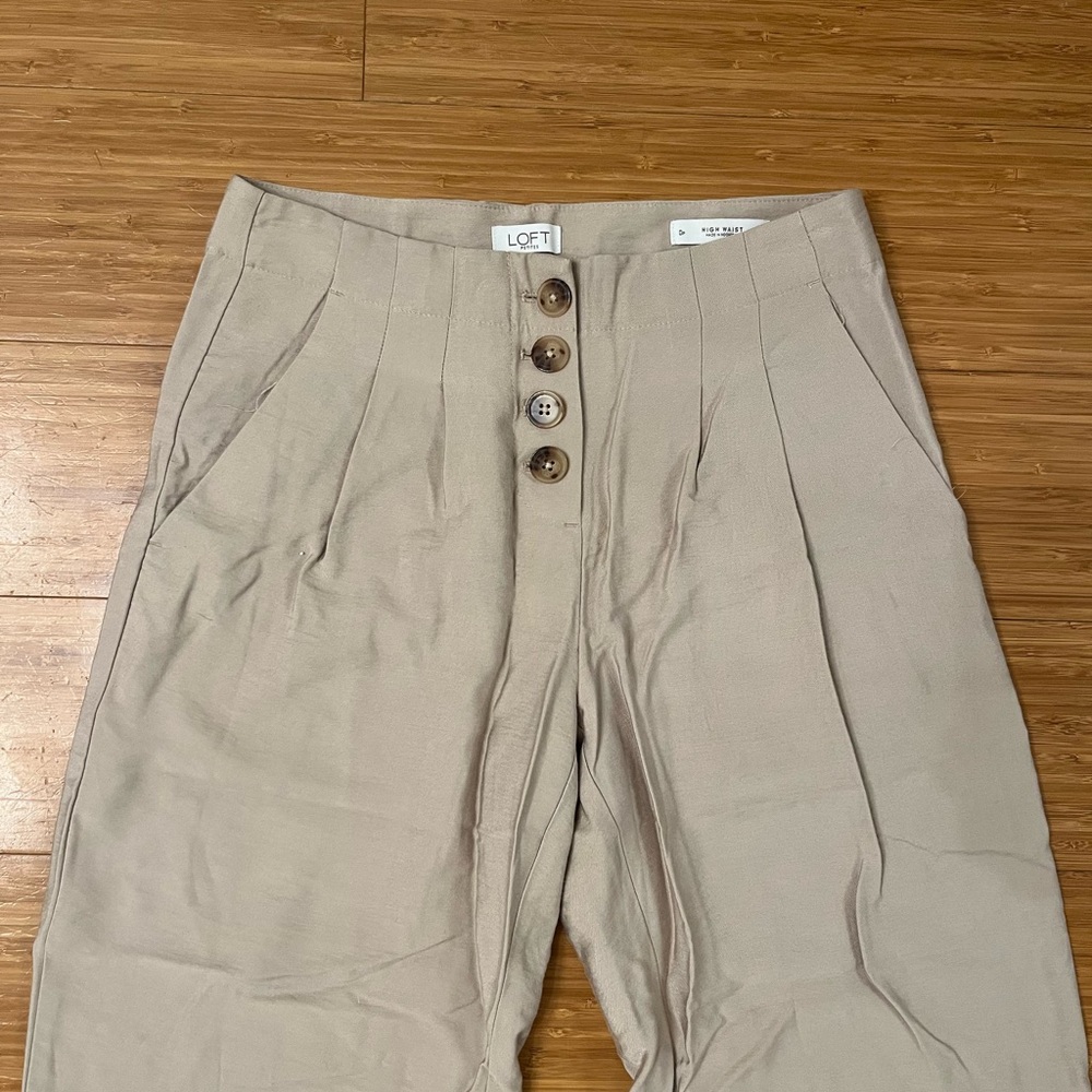 High waist Loft button pants